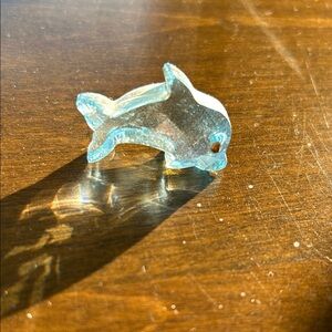 Blue Glass Dolphin Figurine